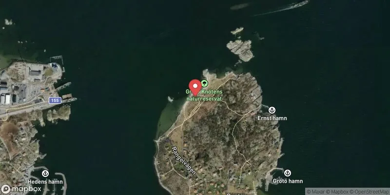 Satellitbild över Grötö, Knöten i Öckerö