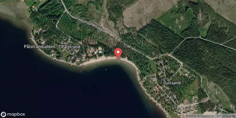 Satellitbild över Gullsands havsbad i Skellefteå