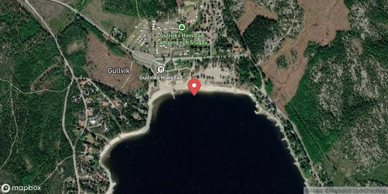 Satellitbild över Gullviks havsbad i Örnsköldsvik