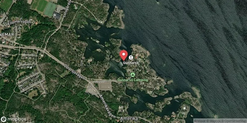 Satellitbild över Gunnarsö Hopptorn i Oskarshamn