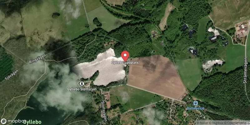 Satellitbild över Gyllebosjön i Simrishamn