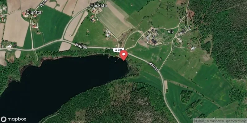 Satellitbild över Håckstabadet, Jättendal i Nordanstig