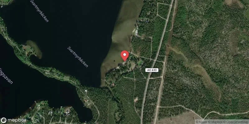 Satellitbild över Haddingen badplats, Tavelsjö i Umeå