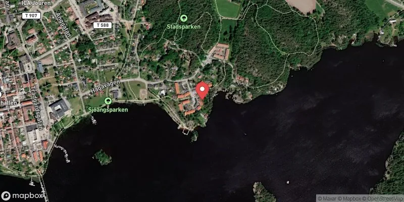 Satellitbild över Hagabadet, Alsen i Askersund
