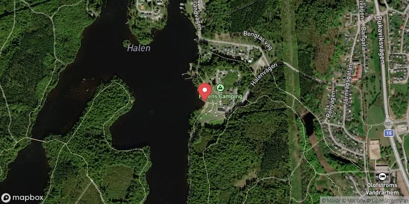 Satellitbild över Halen i Olofström