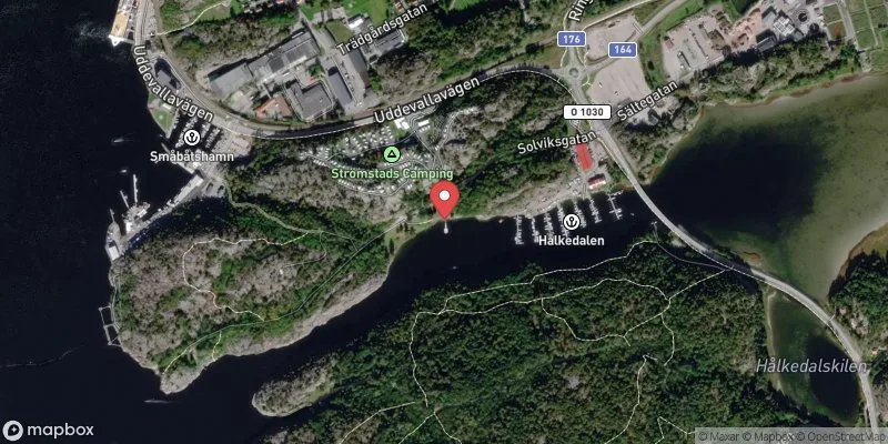 Satellitbild över Hålkedalen i Strömstad
