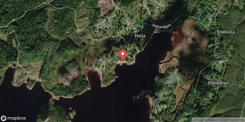 Satellitbild över Halla badplats, Frisjön i Borås