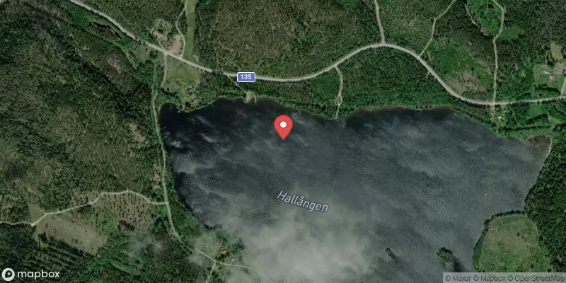 Satellitbild över Hallången i Kinda