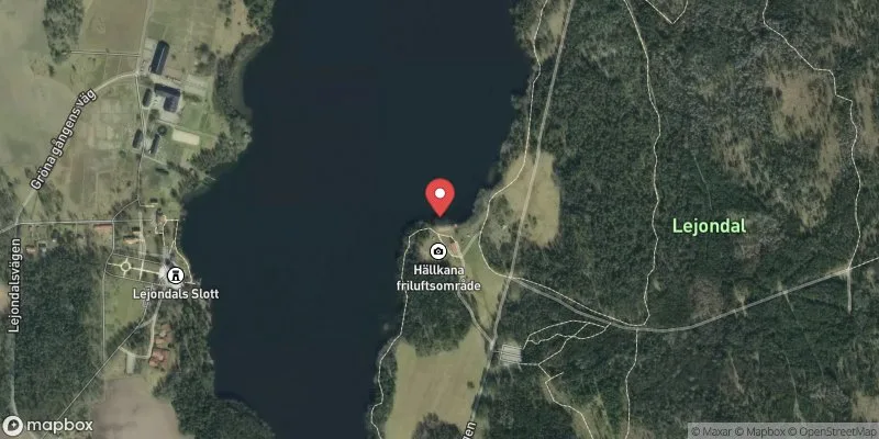 Satellitbild över Hällkana i Upplands-Bro