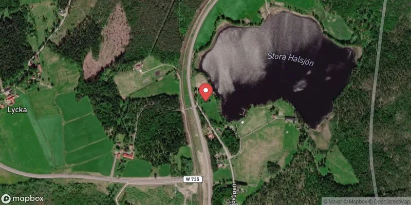 Satellitbild över Halsjön i Avesta