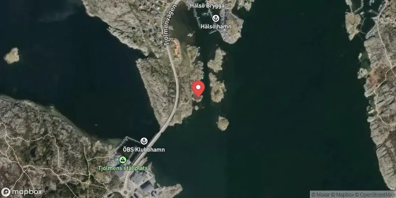 Satellitbild över Hälsö, Tjolmen i Öckerö
