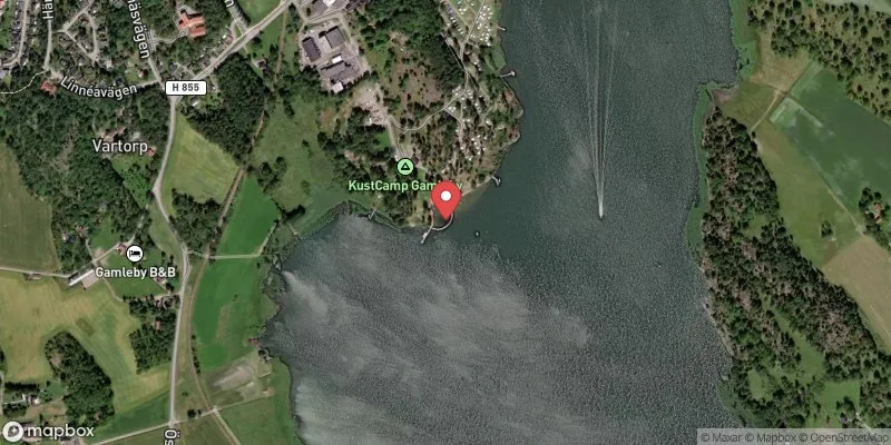 Satellitbild över Hammarsbadet i Västervik