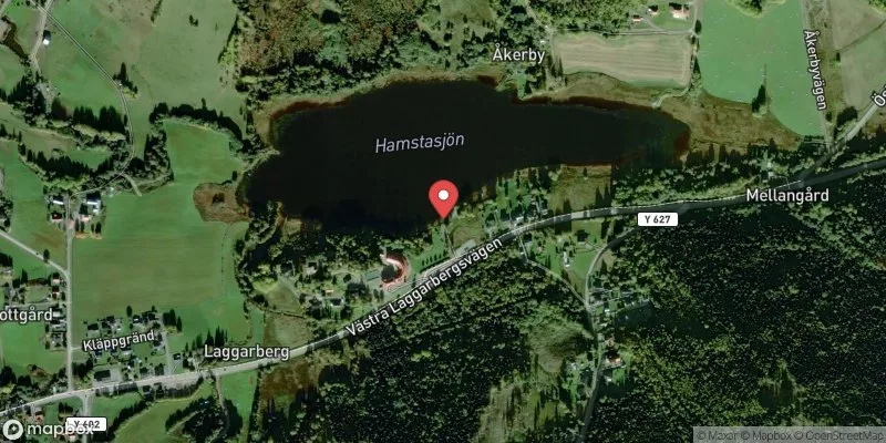 Satellitbild över Hamstasjön i Timrå