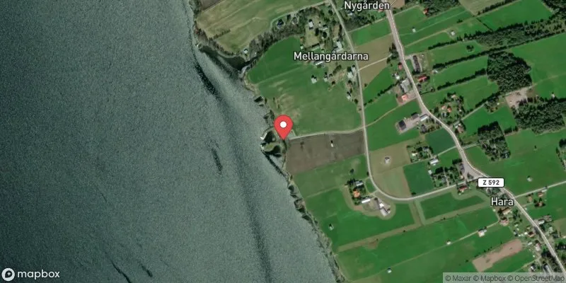 Satellitbild över Hara Sommarcafé i Östersund