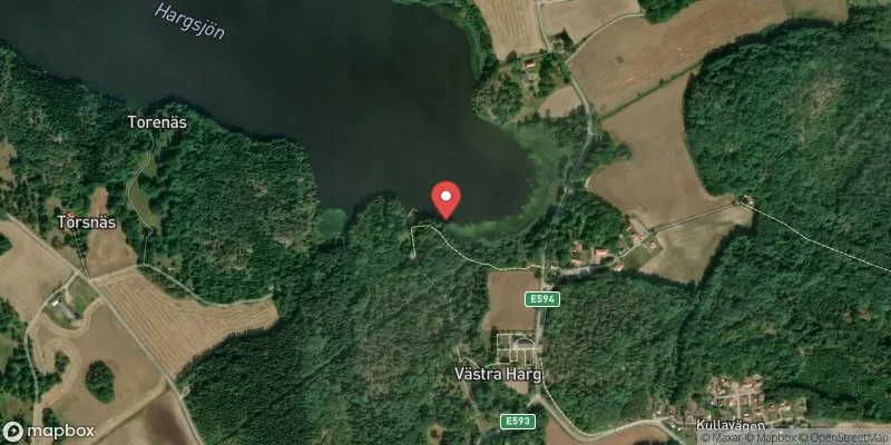 Satellitbild över Hargsjön i Mjölby