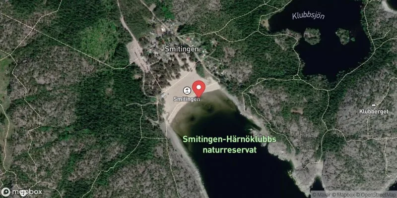 Satellitbild över Härnön, Smitingens badplats i Härnösand