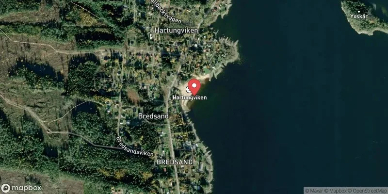 Satellitbild över Hartungviken Alnö i Sundsvall