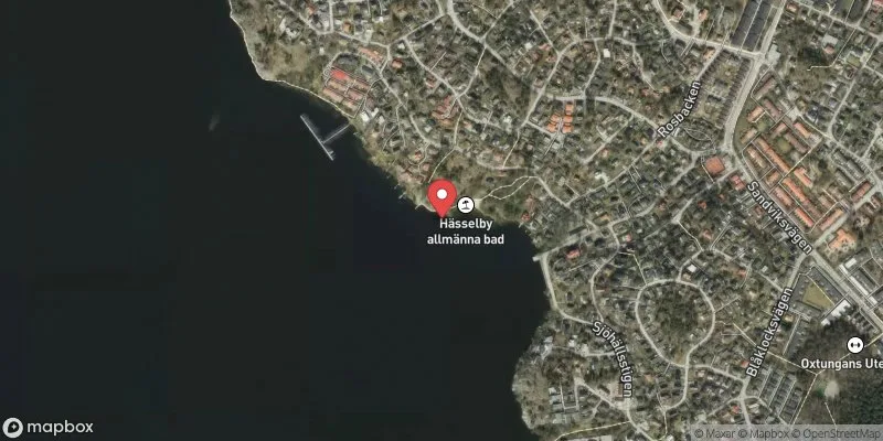 Satellitbild över Hässelby Allmänna Bad i Stockholm