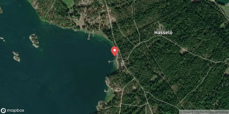 Satellitbild över Hasselö sand i Västervik