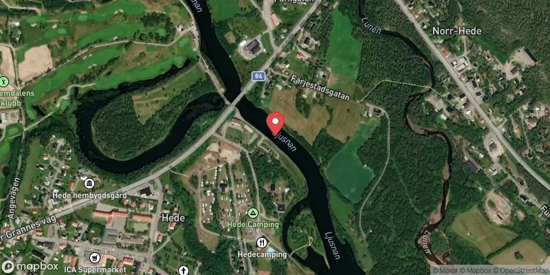 Satellitbild över Hede, Ljusnan i Härjedalen