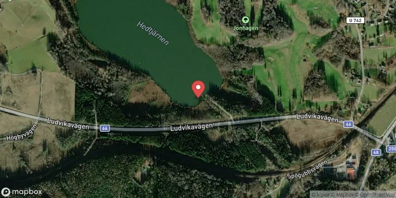 Satellitbild över Hedtjärn i Fagersta