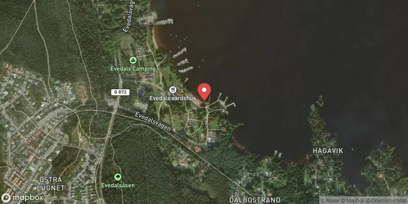Satellitbild över Helgasjön, Evedal i Växjö