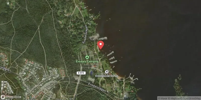 Satellitbild över Helgasjön, Gamla Evedal i Växjö