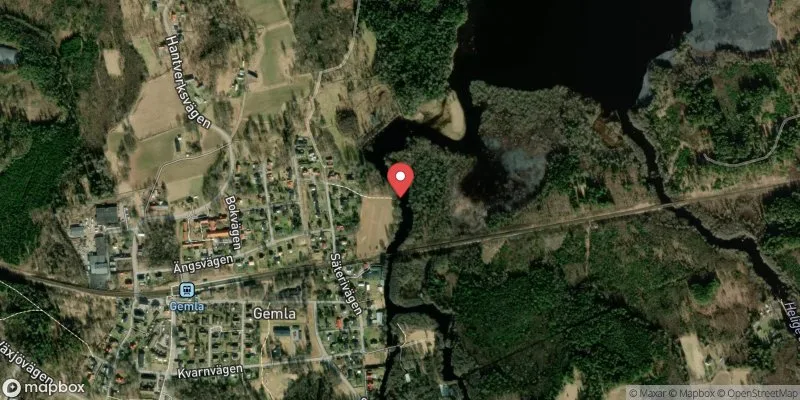 Satellitbild över Helige å, Gemla i Växjö