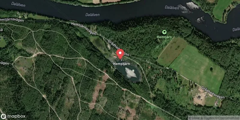 Satellitbild över Hemtjärn i Gagnef