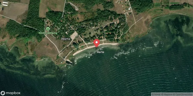Satellitbild över Herta i Gotland