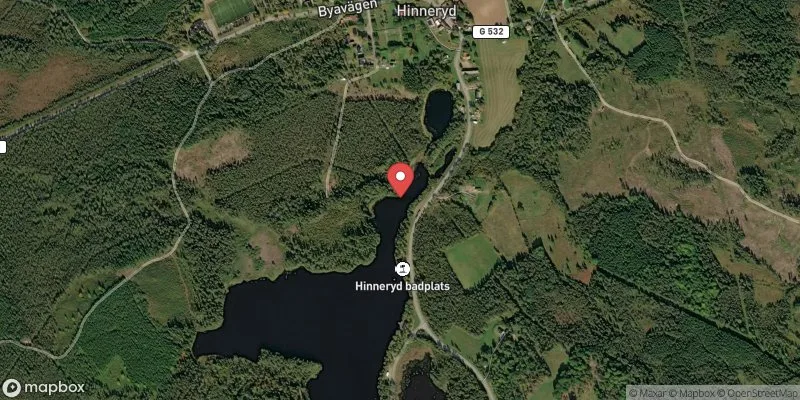 Satellitbild över Hinnerydssjön i Markaryd