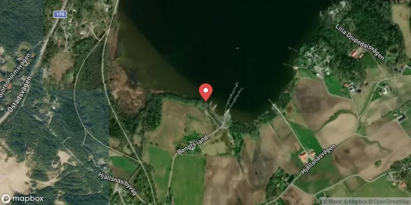 Satellitbild över Hjällsnäsviken i Lerum
