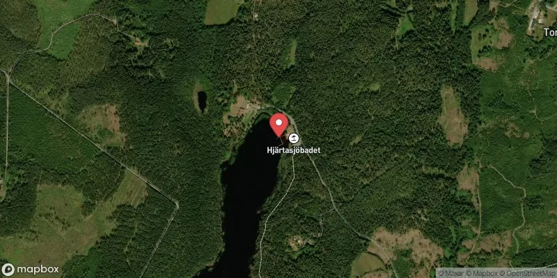Satellitbild över Hjärtasjöbadet i Osby