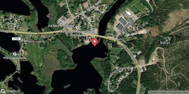 Satellitbild över Hoan, Ytterhogdal i Härjedalen