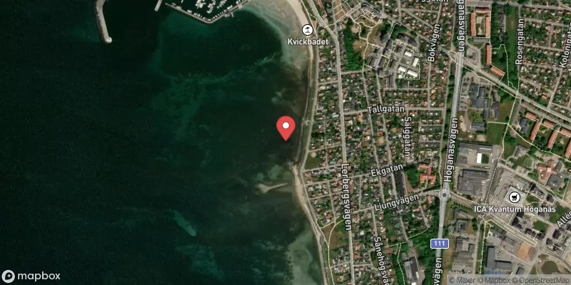 Satellitbild över Höganäs, Kvickbadet i Höganäs