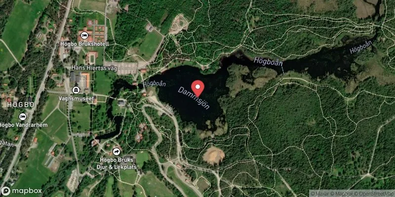 Satellitbild över Högbobadet i Sandviken
