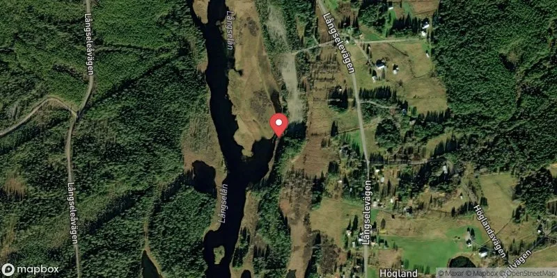Satellitbild över Höglands badplats i Dorotea