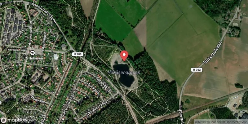 Satellitbild över Hökåsengropen i Västerås