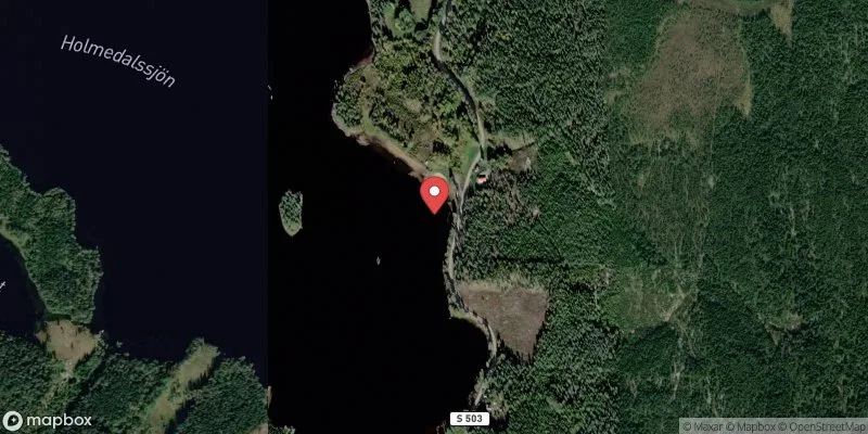 Satellitbild över Holmedalssjön i Årjäng
