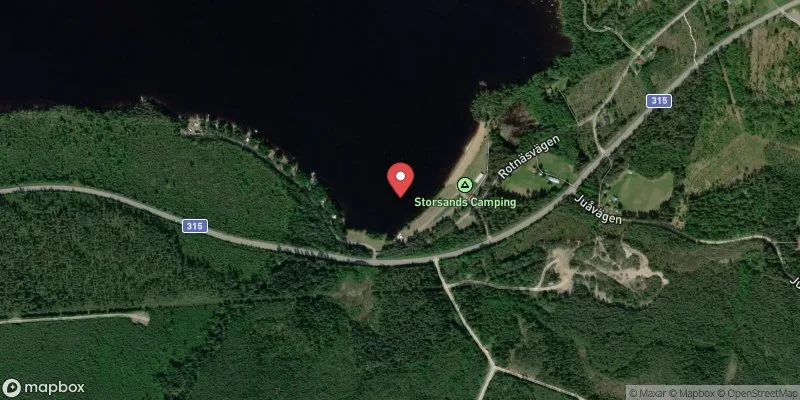 Satellitbild över Holmsjön, Storsand i Ånge