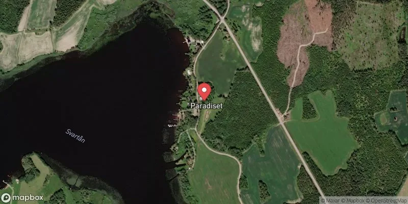 Satellitbild över Hörendesjön, Paradisbadet i Sala