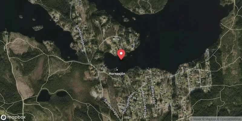 Satellitbild över Hornasjön i Härryda
