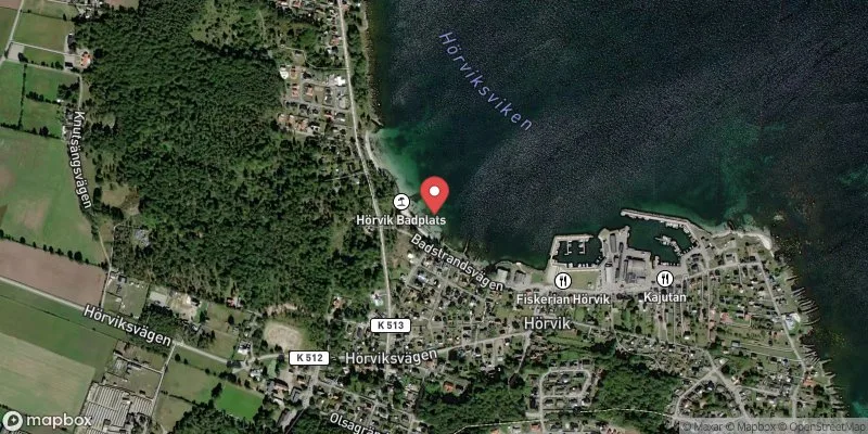 Satellitbild över Hörvik i Sölvesborg