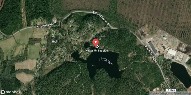 Satellitbild över Hultasjön i Ale