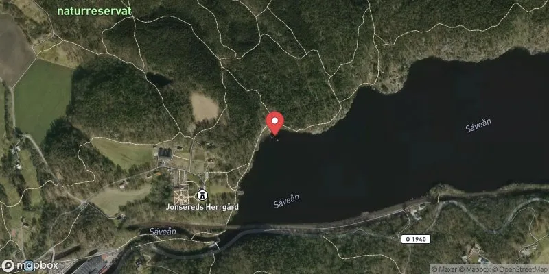 Satellitbild över Humlebadet, Bryggan i Partille
