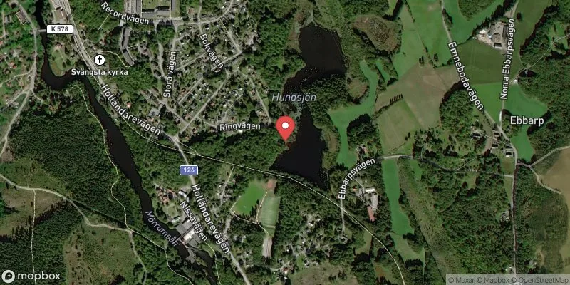 Satellitbild över Hundsjön i Karlshamn