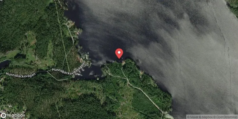 Satellitbild över Hunn Rejmyre badplats i Finspång