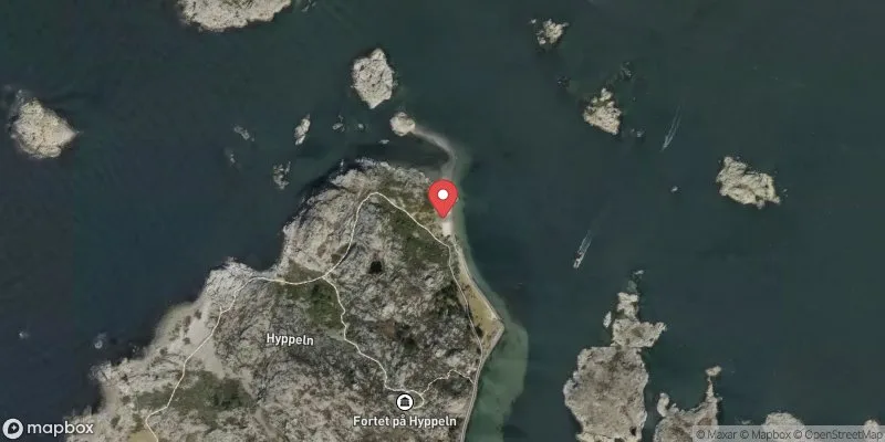 Satellitbild över Hyppeln, Sandtången i Öckerö