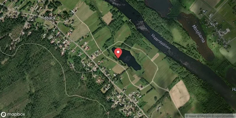Satellitbild över Idbäckstjärn i Malung