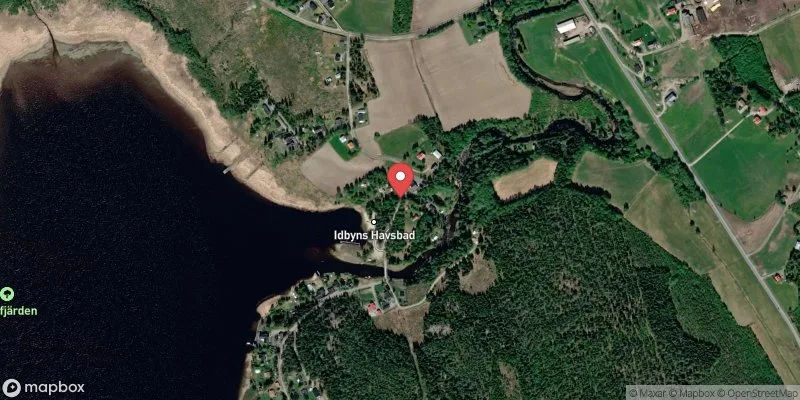 Satellitbild över Idbyns havsbad i Örnsköldsvik
